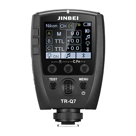 JINBEI TR-Q7 TTL HSS אלחוטי משולב חם נעל משדר טריגר עבור canon ניקון אולימפוס מצלמות עם טלפון APP בקרה