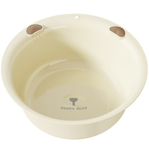 Thickened Plastic Laundry <b>Basin</b> <b>Round</b> Multi Functional Foot Bath Face Wash Home Dormitory Use Beige Pink Available - Product Image 3
