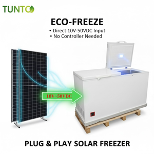 Congélateur coffre hybride <span class=keywords><strong>solaire</strong></span> <span class=keywords><strong>unique</strong></span> à entraînement direct PV 10V-50VDC 68-258L Adaptateur AC DC Portable Hors réseau Économie d'énergie - Product Image 1
