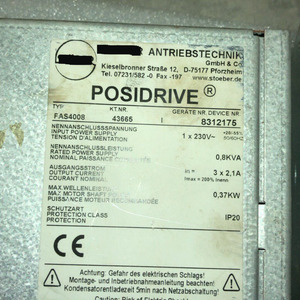 Variateur de fréquence AC STOBER POSIDRIVE FAS4008 avec composants en plastique pour usage industriel - Garantie de 3 mois, utilisé et testé - Product Image 3