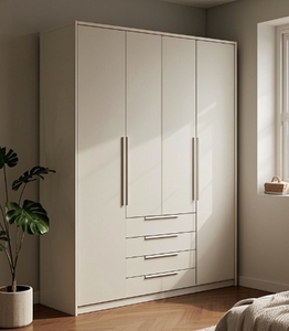 <span class=keywords><strong>Armoire</strong></span> en Bois pour Chambre à Coucher avec Tiroir, Placard d'Hôtel avec Miroir, Meuble de Rangement pour Vêtements et Chaussures - Product Image 5
