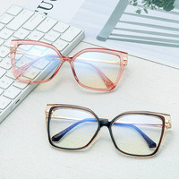 Nouvelle mode Logo personnalisé rose femmes montures de lunettes optiques carré Anti lumière bleue lunettes d'ordinateur femmes