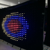 Ilumina tu Escenario Móvil: Cortina LED P10 de 2x2m para Fondo de Escenario, Cortina de Video LED, Cortina de Estrellas LED