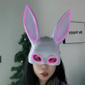 Mascarade <span class=keywords><strong>Lapin</strong></span> <span class=keywords><strong>Masque</strong></span> Blanc LED <span class=keywords><strong>Lapin</strong></span> Multicolore <span class=keywords><strong>MASQUE</strong></span> Glowing <span class=keywords><strong>Sexy</strong></span> Bunny El Wire <span class=keywords><strong>Masque</strong></span> - Product Image 1