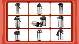 Dispenser a Pompa WUJO Grande, Thermos in Acciaio Inox 304 a Doppia Parete per Acqua Calda, Tè e Caffè - Product Image 2