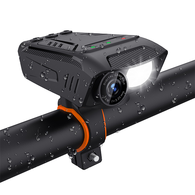 Factory Custom G-Sensor Waterproof 10m Trail Helmet HD Video Recorder 12MP 1080p Sports Bike Motion Camera MicroSD Wi-Fi 1000lm