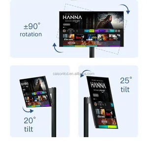 21.5 Inch Stretched Bar LCD Support 1920x1080 Screen Floor Smart Moving TV LCD Smart Display Screen Indoor Advertising