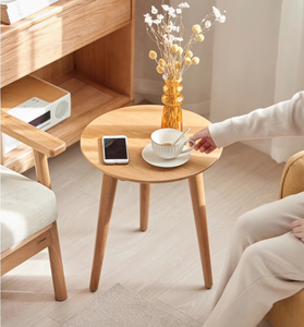 Phòng khách <span class=keywords><strong>MDF</strong></span> bàn làm tổ dễ dàng lắp ráp tam giác Bàn trà góc tròn Bàn Cạnh Giường ngủ - Product Image 2