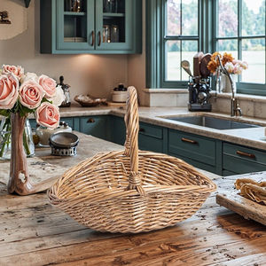 Handgemachte Farm Harvest umwelt freundliche Wicker Multifunktions-Geschenk korb mit ovaler Form Wicker Blumen korb für den Hausgebrauch - Product Image 2