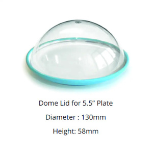 Tapas de sushi de cúpula de plástico transparente de 5,5 \ "a granel, reciclables de grado alimenticio para bebidas, entrega para llevar, embalaje, materiales reciclados - Product Image 3