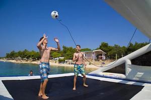 Jeu d'été pour enfants et adultes Jeu <span class=keywords><strong>de</strong></span> volley-ball gonflable flottant-Jeu <span class=keywords><strong>de</strong></span> sports nautiques pour piscines, lacs et plages - Product Image 5