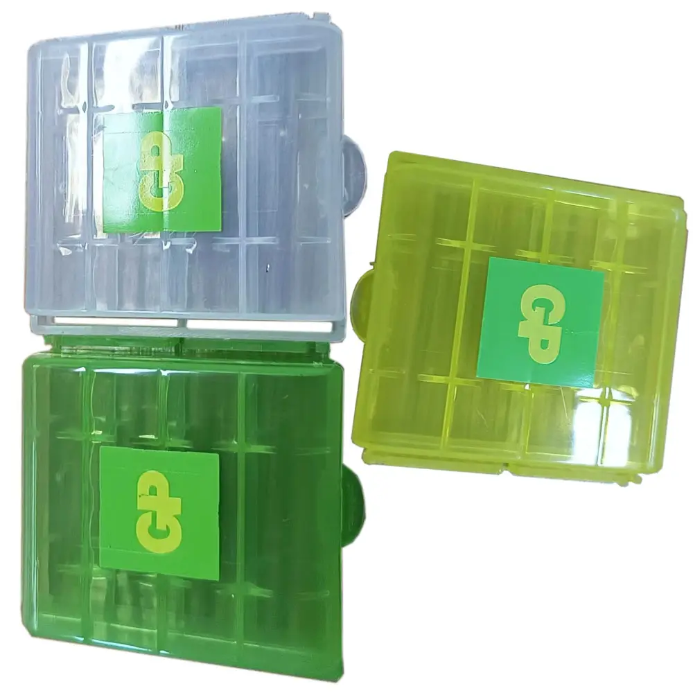 Caja de almacenamiento de plástico, caja contenedora dura para AAA/AA /AAAA ICR14500 14505 18650 CR123A, caja organizadora portátil con batería, caja de PP