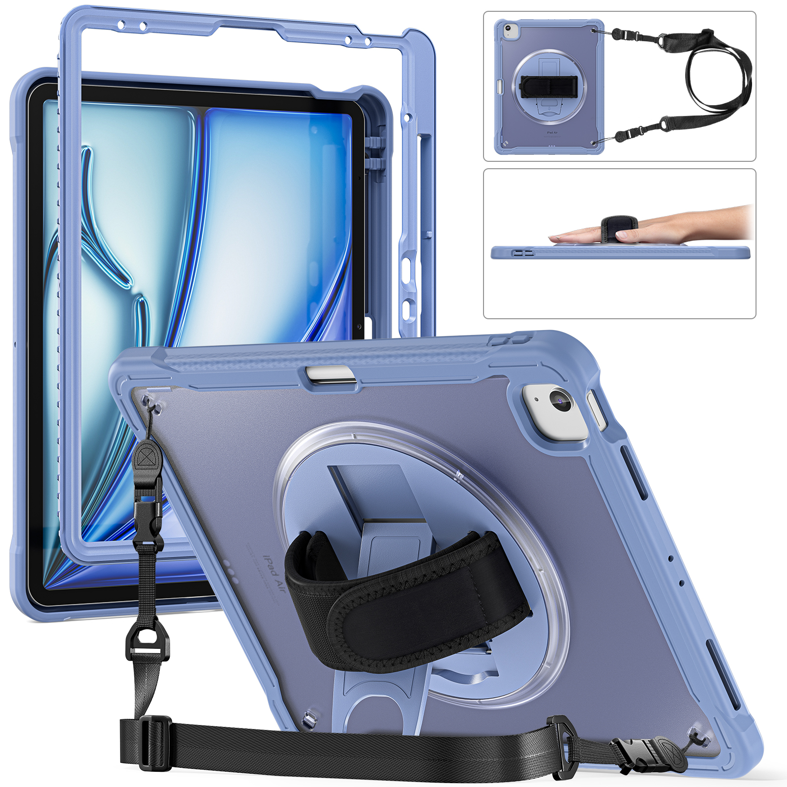 สีม่วง + สายคล้องไหล่