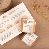 Boîte d'emballage cosmétique marron carrée personnalisée écologique pour savon Boîte à savon pliante en carton avec logo personnalisé
