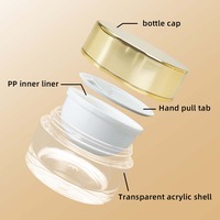 Acrylique or rose en gros pour flacon pompe à lotion 15ml 30ml 50ml 100ml 120ml Ensemble d'emballage cosmétique Crème pour le visage