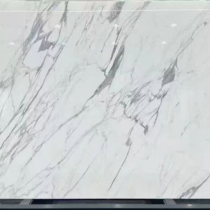 Marbre blanc de luxe en pierre naturelle pour la décoration intérieure des halls d'hôtel et des villas, dalles de marbre blanc Calacatta de qualité supérieure - Product Image 3