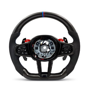 Volant en fibre de carbone et daim rouge avec boutons M1/M2, prêt à l'emploi, pour G05, G06, G20, G22, G30, M2, G87, M3, G80, M4, G82, M5, F90, F97, i7 - Product Image 1
