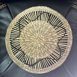 Manteles redondos de mimbre hechos a mano y tapete para platos para comedor y decoración de boda estilo floral-Venta al por mayor en Vietnam - Product Image 3