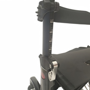 Deambulatore in Fibra di Carbonio Ultra Leggero MZU, Ausilio per la Riabilitazione Specifico per Anziani, Carrello Pieghevole con Ruote - Product Image 2