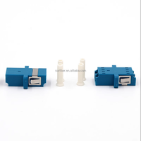 Acoplador de Fibra Óptica SURFIBER LC/UPC de un Solo Puerto E2000 con Brida para Panel de Conexiones FTTH SFAE2000, 1 Año de Garantía