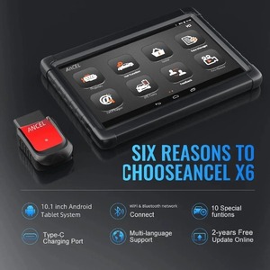 2024 ancel X6 OBD2 ô tô máy quét Bluetooth chuyên nghiệp tất cả các hệ thống túi khí epb <span class=keywords><strong>DPF</strong></span> ABS thiết lập lại máy quét OBD2 công cụ chẩn đoán - Product Image 6