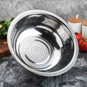 Panier <span class=keywords><strong>de</strong></span> drainage perforé en acier inoxydable avec bac <span class=keywords><strong>de</strong></span> trop-plein épaissi, <span class=keywords><strong>un</strong></span> évier <span class=keywords><strong>de</strong></span> <span class=keywords><strong>cuisine</strong></span> polyvalent pour laver les légumes et les tamiser - Product Image 6