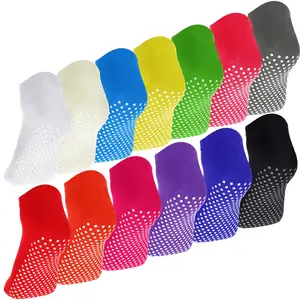 2024 New Style High Quality Custom Logo Yoga Non Slip Socks Club Anit-Slip Grip Floor Trampoline Socks For Kids Women And Men