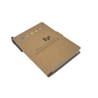 Bloc-notes kraft bon marché avec logo personnalisé Bloc-notes de voyage avec notes autocollantes et stylo