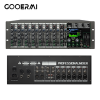 Console de mixage audio alimentée 10 canaux DP-10D, 2*350 watts de sortie, console de mixage en métal à montage en rack