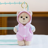 Muñeco de peluche articulado de 15 cm Lina Bunny Bear Panda, colgante para bolso, llavero y amuleto para cadena