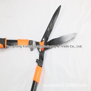 XING SHUO Orangefarbene Gartenschere mit Kunststoffgriff für Rechtshänder, Manuelle Rasen- und Heckenschere, <span class=keywords><strong>Gro</strong></span>ße <span class=keywords><strong>Astschere</strong></span> für Zäune aus Stahl - Product Image 2