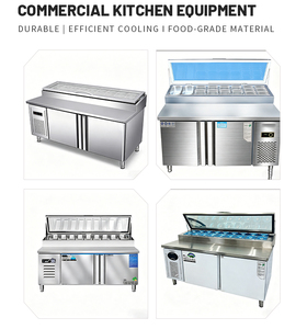 Table de préparation réfrigérée commerciale pour salades et pizzas – Équipement idéal pour bar à salades, pizzeria et <span class=keywords><strong>sandwicherie</strong></span> - Product Image 2