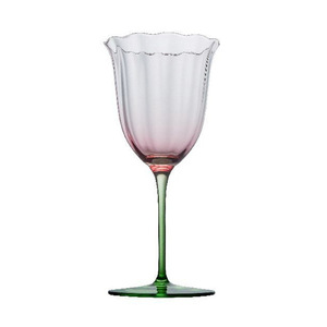 Copa de cóctel floral con tallo rosa y verde de 301-400 ml para fiestas, martini y vino - Product Image 5