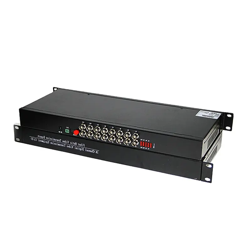 1 Pair Single Mode Rack Mount 16 Channel Optical Media Video Converter