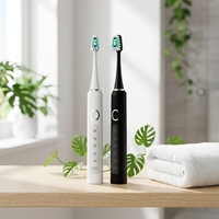 Cepillo de Dientes Eléctrico Sónico Portátil con Certificación IPX7, Cerdas de Nailon Suaves, Recargable, para la Higiene Bucal de Adultos