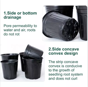 Fabricant de serre de jardin en plastique, Pot de pépinière noir de 1 2 3 <span class=keywords><strong>5</strong></span> gallons - Product Image 5