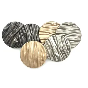 Metal striped jewelry button fashion decorative buttons panel boutique decoration high foot hand sew shrank button