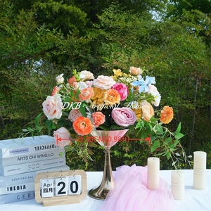 DKB High Quality Realistic Real Touch Artificial Silk Roses & Hydrangea <b>Flower</b> Balls Customizable Size All Season Wedding Decor - Product Image 2