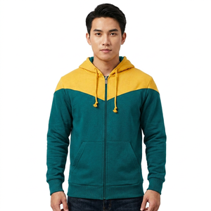 เสื้อฮู้ดซิปผู้ชายผ้าฝ้าย KFH06 เนื้อนุ่มพิเศษ ทันสมัย สีพื้น หนา แฟชั่น ผ้าผสมหนัก 380 กรัม ผ้าฟลีซถัก - Product Image 6