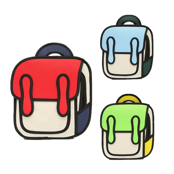 Manufacture Wholes Vintage London Cartoon Childishness Waterproof Students Backpack Cheap Colorful Cute School Bags For Kids