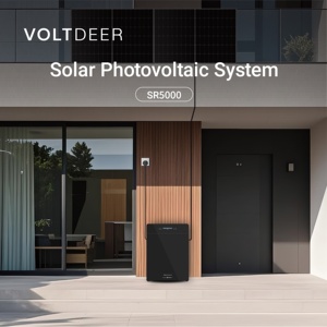 Système de stockage d'énergie <span class=keywords><strong>solaire</strong></span> extensible <span class=keywords><strong>pour</strong></span> balcon VOLTDEER 5 kWh avec panneaux en silicium monocristallin, protection IP65 et sortie 2400 W - Product Image 2