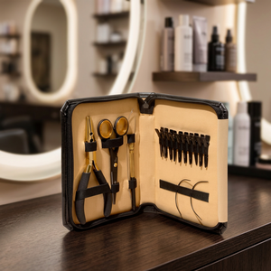 Kit de herramientas de extensión de cabello atado a mano Kit de herramientas de extensión de cabello personalizado Juego de alicates de extensión de cabello profesional - Product Image 3