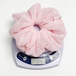 Nouveau minimaliste grande queue de cheval élégante accessoire de cheveux douce fille en mousseline de soie bandeau en couleur crème unie mignon tissu cheveux <span class=keywords><strong>cravate</strong></span> - Product Image 4