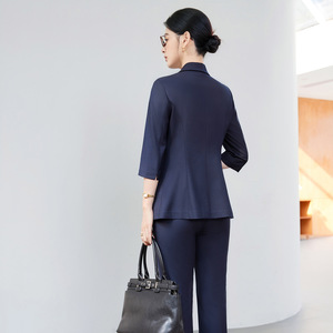 Women's Summer Lightweight Suit Set Three Quarter Sleeve Breathable Casual Professional Work Uniform Spring/Summer - Product Image 3