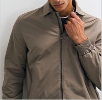 Veste légère en coton zippée coupe classique à capuche, coupe-vent respirante, grande taille, tenue décontractée