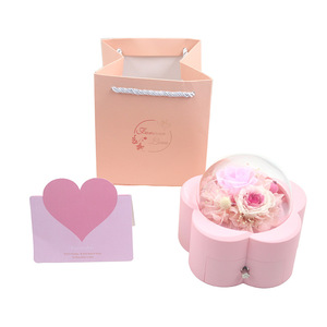 Exquisita Caja de Regalo de Acrílico con Flores Eternas, Caja de Regalo Estilo Cajón, Venta al por Mayor de Cajas de Regalo de Múltiples Especificaciones - Product Image 2
