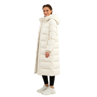 Manteau long noir chauffant pour femme, fabriqué sur mesure avec logo OEM, nouvelle arrivée, haute qualité, prix bas, tendance