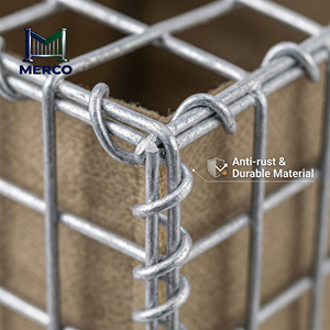 Clôture de sécurité 1x1x1m, barrière défensive en treillis soudé avec géotextile, hauteur 1,80m, galvanisée à chaud - Product Image 6