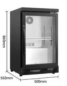 Refrigerador Exhibidor de <span class=keywords><strong>Cerveza</strong></span> con 3 Puertas Corredizas de Vidrio, Enfriador de Botellas Bajo Mostrador, Vitrina Refrigerada para Bar - Product Image 4