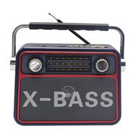 Radio portable Meier pas chère, rechargeable par USB, sans fil, 3 bandes SW AM/FM, en plastique, avec haut-parleur intégré X Bass